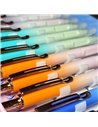 Set 12 stilouri metalice cu cerneala termosensibila si mecanism 16335, Culori asortate