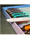 Set 12 stilouri metalice cu cerneala termosensibila si mecanism 16335, Culori asortate