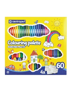 Set colouring palette kids 60 piese centropen