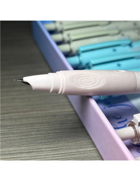 Set 12 stilouri din plastic cu cerneala termosensibila si mecanism 16302 , Motiv universe