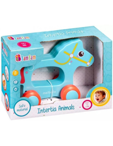 J740,Jucarie bebelusi - calut cu roti - Bam Bam 383727, 18+ luni