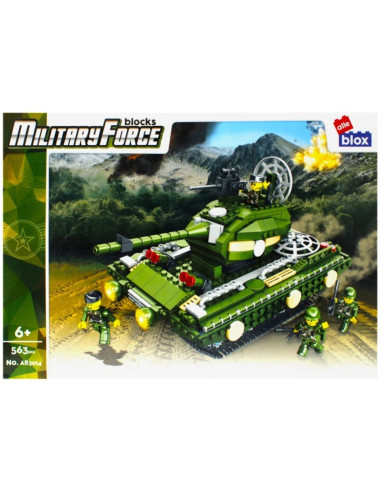 J1269,Set de constructie Alleblox Military Force - tanc si soldati - AB3014 / 478261, 563 piese, 6+