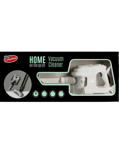 J1122,Electrocasnice de jucarie - aspirator portabil - cu sunete si lumini, alb-verde, MegaCreative 478672, 3+ ani