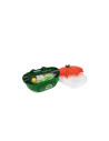 J1193,Set de joaca 4 in 1 - bucatarie utilata - accesorii diverse, cu maner, pe roti, verde-portocaliu, MegaCreative 460502, 3+ 