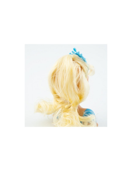J1002,Set fashion - cap de papusa de coafat - accesorii incluse, par blond, MegaCreative 419474, 3+ ani
