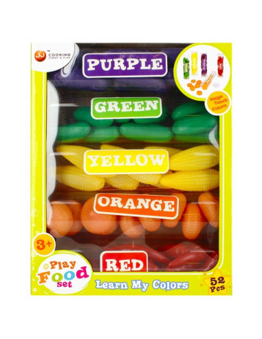 J1199,Set de bucatarie - legume colorate - 52 de piese incluse, culori diverse, MegaCreative 383947, 3+ ani