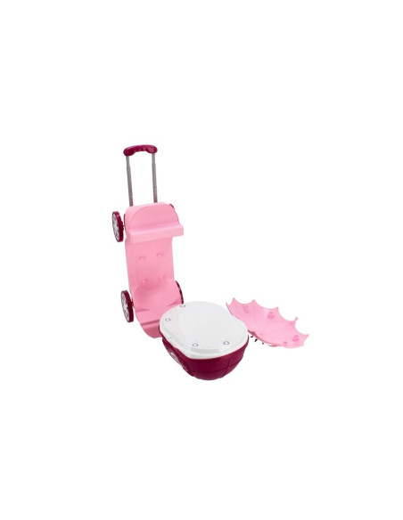 J1507,Set de joaca 4 in 1 - stand infrumusetare - accesorii diverse incluse, cu maner, pe roti, MegaCreative 460501, 3+ ani