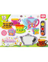 J1403,Set de ceai - pentru pictat - ceramica, 15 piese, acurele si pensula incluse, MegaCreative 501294, 3+ ani