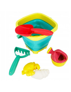 J1496,Jucarii de plaja, galetusa pliabila+accesorii, silicon, multicolor, 3+ ani, MegaCreative, 490968