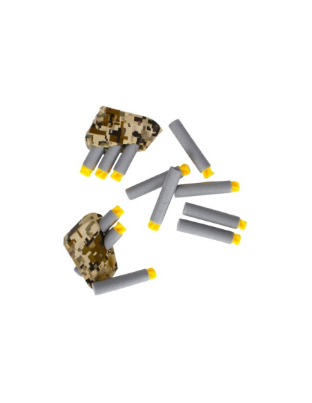 J1522,Set militar - pistol cu munitie si echipament de camuflaj - 17 piese, MegaCreative 482733, 6+ ani