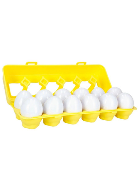 J1571,Jucarie bebelusi - sortator in forma de oua cu cofraj 12 buc - Bam Bam 492750, 18+ luni
