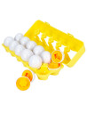 J1571,Jucarie bebelusi - sortator in forma de oua cu cofraj 12 buc - Bam Bam 492750, 18+ luni