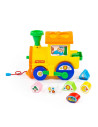 J261,Sortator de forme Locomotiva Polesie Cavallino 6189, 22cm, 6 forme, plastic, multicolor, 3+ ani