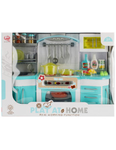 J1596,Jucarie set mobila bucatarie + accesorii MegaCreative, 481579, 35x29x9cm, 2 baterii AA incluse, +3 ani