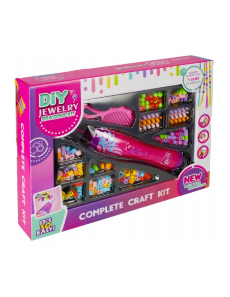 S2521,Set creatie impletit par (creator, piepten, accesorii) MegaCreative Jewelry, 524069, set 140 buc
