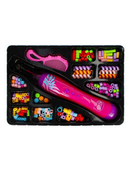 S2521,Set creatie impletit par (creator, piepten, accesorii) MegaCreative Jewelry, 524069, set 140 buc