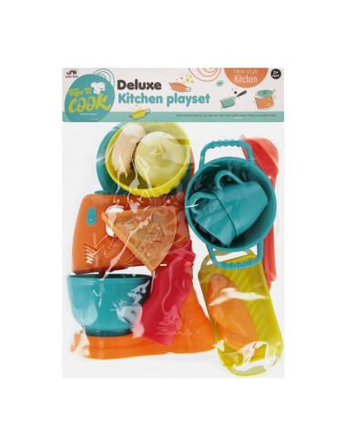 J1781,Set de bucatarie - mixer si accesorii, MegaCreative 543296, 28x33x10cm, 18 piese