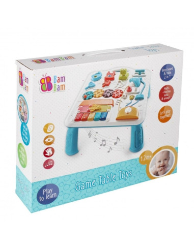 J1851,Jucarie bebelusi masa educationala muzicala interactiva - MegaCreative 481793, 39x24x39cm, 12+ luni