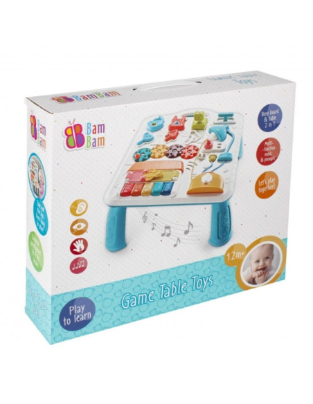 J1851,Jucarie bebelusi masa educationala muzicala interactiva - MegaCreative 481793, 39x24x39cm, 12+ luni