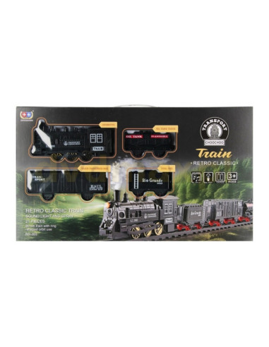 J1889,Tren MegaCreative 569293, Retro Classic Train electric, 21 piese