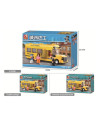 J1831,Joc de constructie Autobuz scolar, pvc, Sluban M38-B0507, 219 piese, 33x23.7x5.4cm