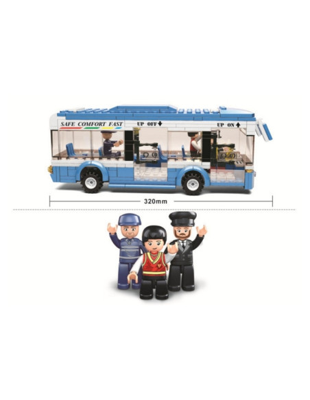 J1832,Joc de constructie Autobuz, pvc, Sluban M38-B0330, 238 piese, 28.5x23.7x5.4cm
