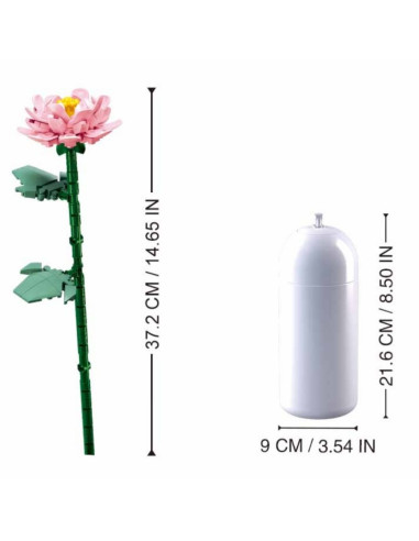 J1836,Joc de constructie Bujori, pvc, Sluban M38-B1101-05, 224 piese, 9.2x9.2x21.8cm