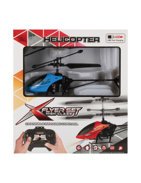 J1904,Jucarie elicopter cu telecomanda MegaCreative 569013, 18x10x4cm, cablu usb, pvc, +14 ani