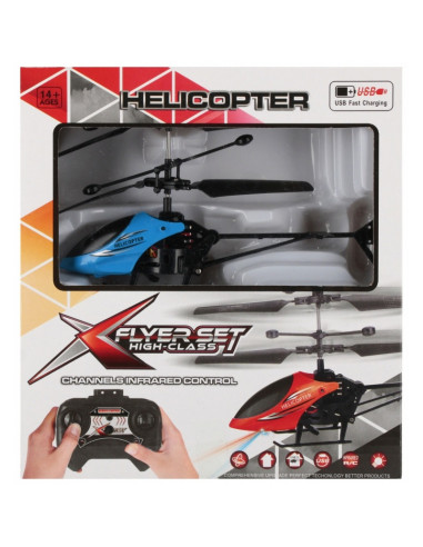 J1904,Jucarie elicopter cu telecomanda MegaCreative 569013, 18x10x4cm, cablu usb, pvc, +14 ani