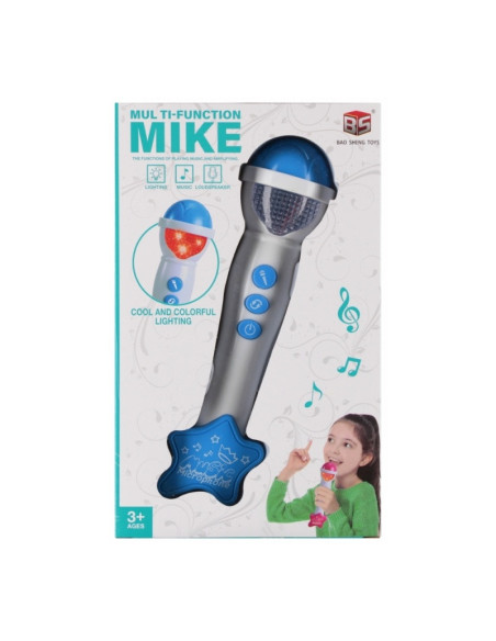 J1935,Jucarie microfon cu efecte luminoase si sonore MegaCreative 573949, 23x6cm, +3ani