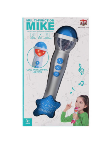 J1935,Jucarie microfon cu efecte luminoase si sonore MegaCreative 573949, 23x6cm, +3ani
