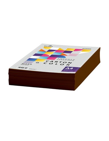 Carton color A4 Ecada, 160g/mp, 250 coli, Maro