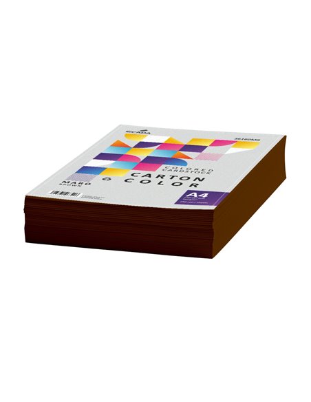 Carton color A4 Ecada, 160g/mp, 250 coli, Maro