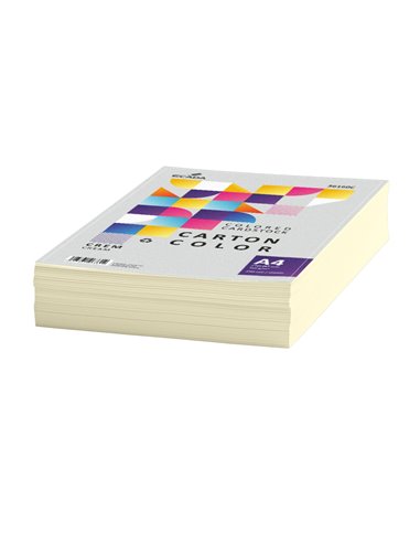 Carton color A4 Ecada, 160g/mp, 250 coli, Crem