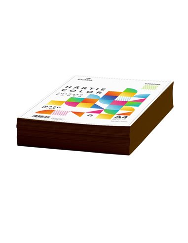 Hartie Colorata 75g/Mp A4 500 Coli Ecada Maro