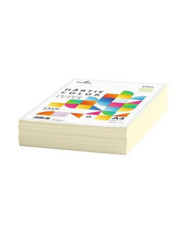 Hartie colorata A4 Ecada, 75g/mp, 500 coli, Crem