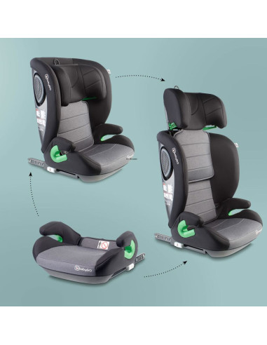 BB-BGO-3852,BabyGo - Scaun auto SafeChild2 Grey, 100-150 cm, certificat R129