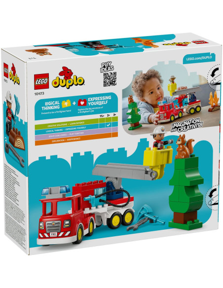 LEGO-10473,Lego Duplo Camion De Pompieri Cu Furtun Si Pompier 10473