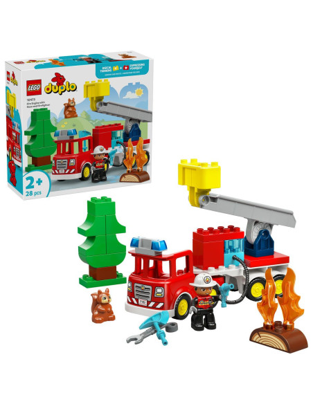 LEGO-10473,Lego Duplo Camion De Pompieri Cu Furtun Si Pompier 10473