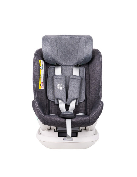 906Platinum_Grey,Scaun auto Platinum Deluxe i-Size Buf Boof cu isofix rotativ 360 grade Top Tether SIPS 40-150 cm 0-36 kg Grey