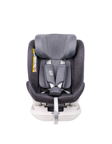 906Platinum_Grey,Scaun auto Platinum Deluxe i-Size Buf Boof cu isofix rotativ 360 grade Top Tether SIPS 40-150 cm 0-36 kg Grey