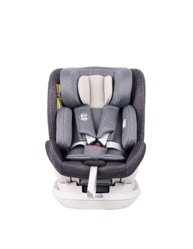 906Platinum_Grey,Scaun auto Platinum Deluxe i-Size Buf Boof cu isofix rotativ 360 grade Top Tether SIPS 40-150 cm 0-36 kg Grey
