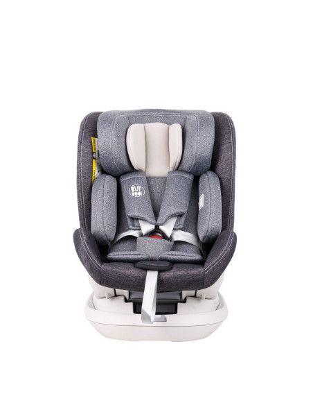 906Platinum_Grey,Scaun auto Platinum Deluxe i-Size Buf Boof cu isofix rotativ 360 grade Top Tether SIPS 40-150 cm 0-36 kg Grey