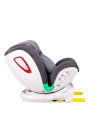 906Platinum_Grey,Scaun auto Platinum Deluxe i-Size Buf Boof cu isofix rotativ 360 grade Top Tether SIPS 40-150 cm 0-36 kg Grey