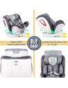 906Platinum_Grey,Scaun auto Platinum Deluxe i-Size Buf Boof cu isofix rotativ 360 grade Top Tether SIPS 40-150 cm 0-36 kg Grey