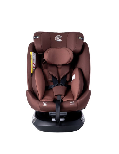 Saphir_Coffee,Scaun Auto Saphir DELUXE BUF BOOF iSIZE Coffee cu Isofix pozitie somn 165 grade rotativ 360 grade 40-150 cm
