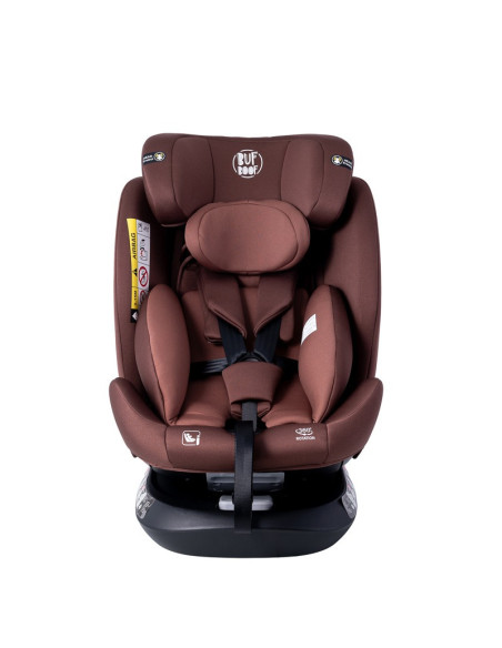 Saphir_Coffee,Scaun Auto Saphir DELUXE BUF BOOF iSIZE Coffee cu Isofix pozitie somn 165 grade rotativ 360 grade 40-150 cm