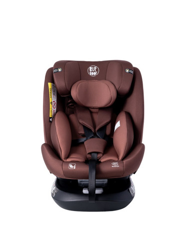 Saphir_Coffee,Scaun Auto Saphir DELUXE BUF BOOF iSIZE Coffee cu Isofix pozitie somn 165 grade rotativ 360 grade 40-150 cm