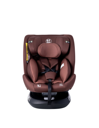 Saphir_Coffee,Scaun Auto Saphir DELUXE BUF BOOF iSIZE Coffee cu Isofix pozitie somn 165 grade rotativ 360 grade 40-150 cm