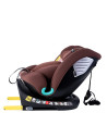 Saphir_Coffee,Scaun Auto Saphir DELUXE BUF BOOF iSIZE Coffee cu Isofix pozitie somn 165 grade rotativ 360 grade 40-150 cm